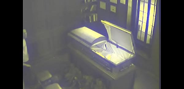 Crazy Couple Fucking in Empty Coffin